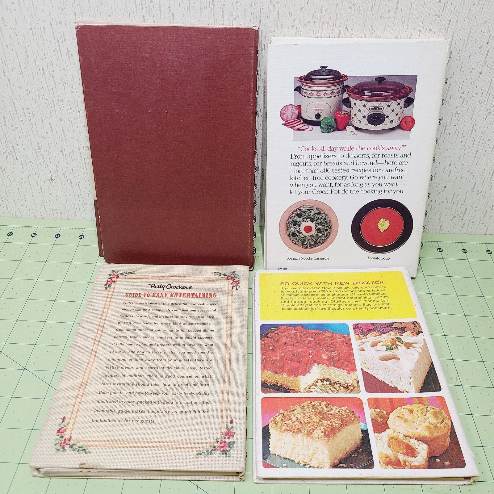 Lot of 4 - Spiral Cookbooks - Vintage: Hershey's, Bisquick, Betty Crocker, Rival