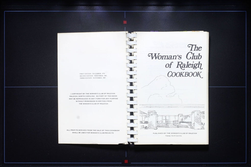 Woman's Club of Raleigh Cookbook (1985) - North Carolina Recipes 80s 