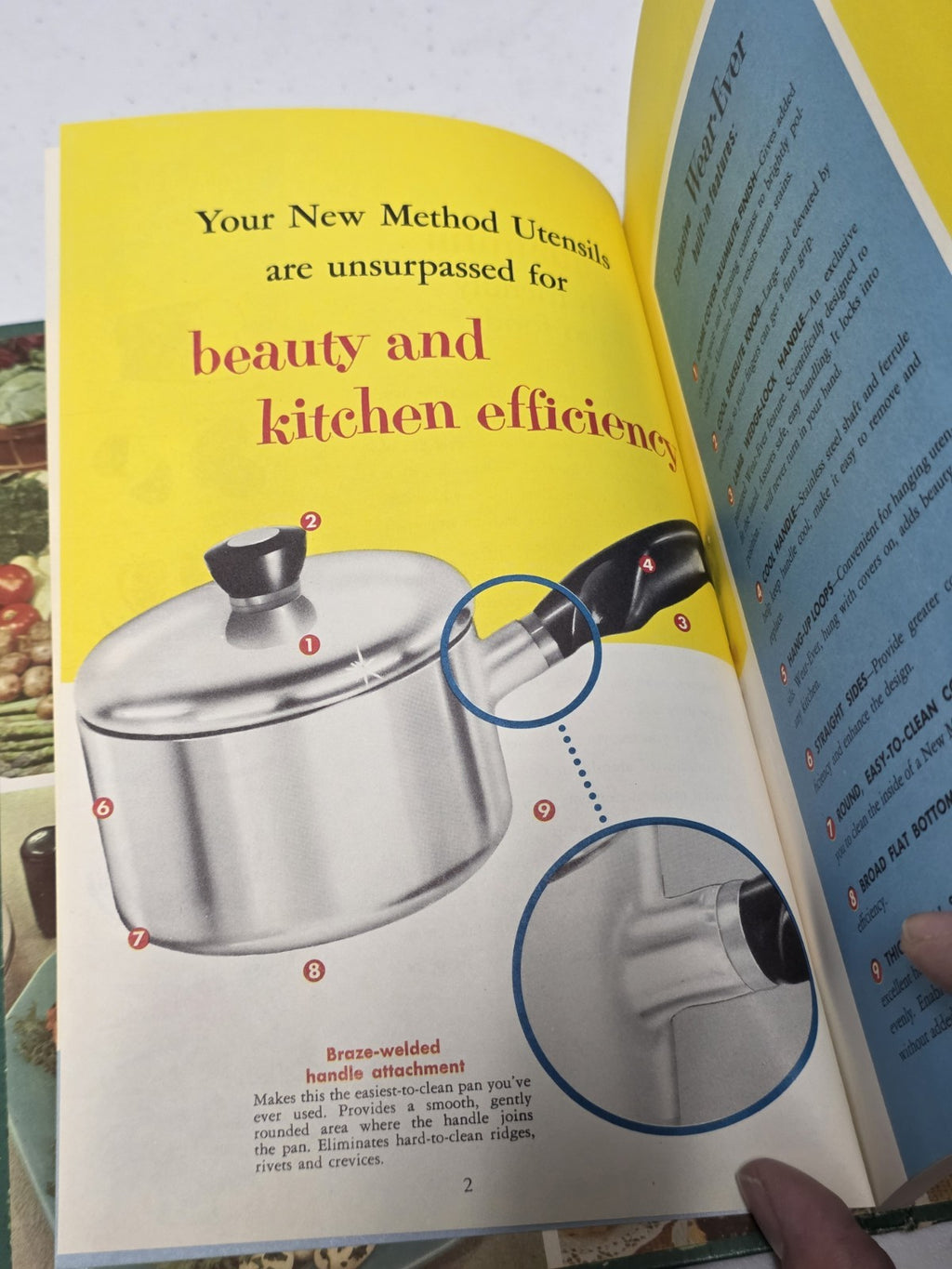 Wear-Ever New Method Cooking Instruction Book Cookbook, 1950s Hardcover