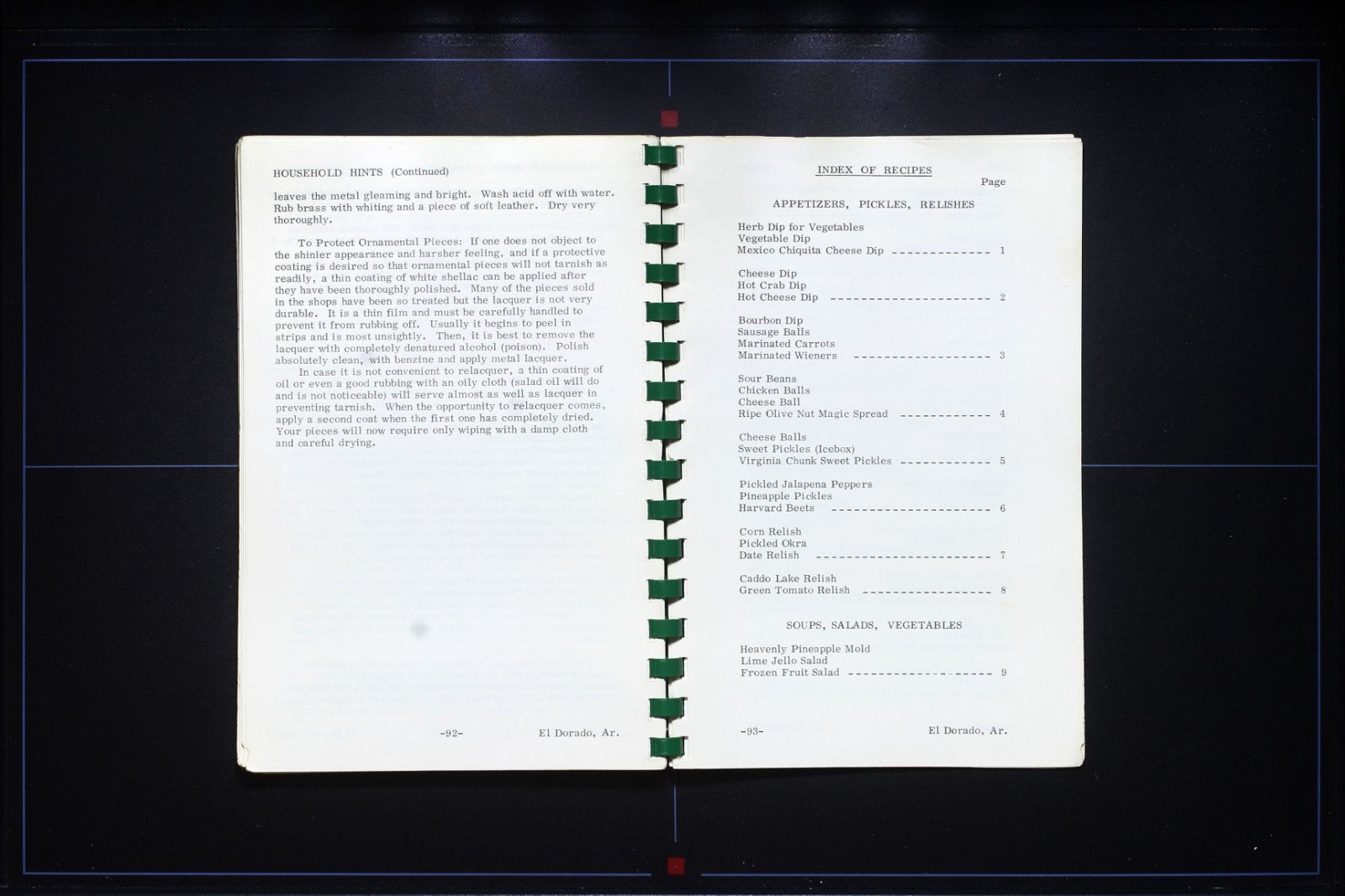 Women's Club Cookbook (1979) - El Dorado, Arkansas (AR) - Vintage Recipes