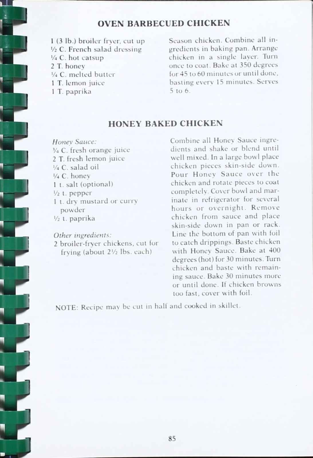 Here's to you, Honey! - Sugarless Cookbook - Joe Parkhill - Plastic Comb Binding
