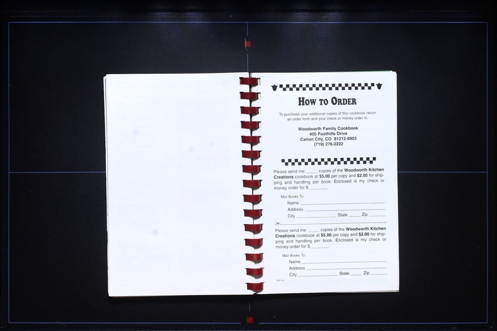 Woodworth Kitchen Recipes Family Cookbook (1999) - Canon City, Colorado