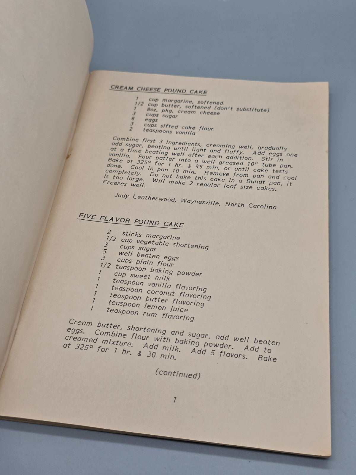 Favorite Recipes from the Old North State - Vintage Cookbook Booklet - Carolina