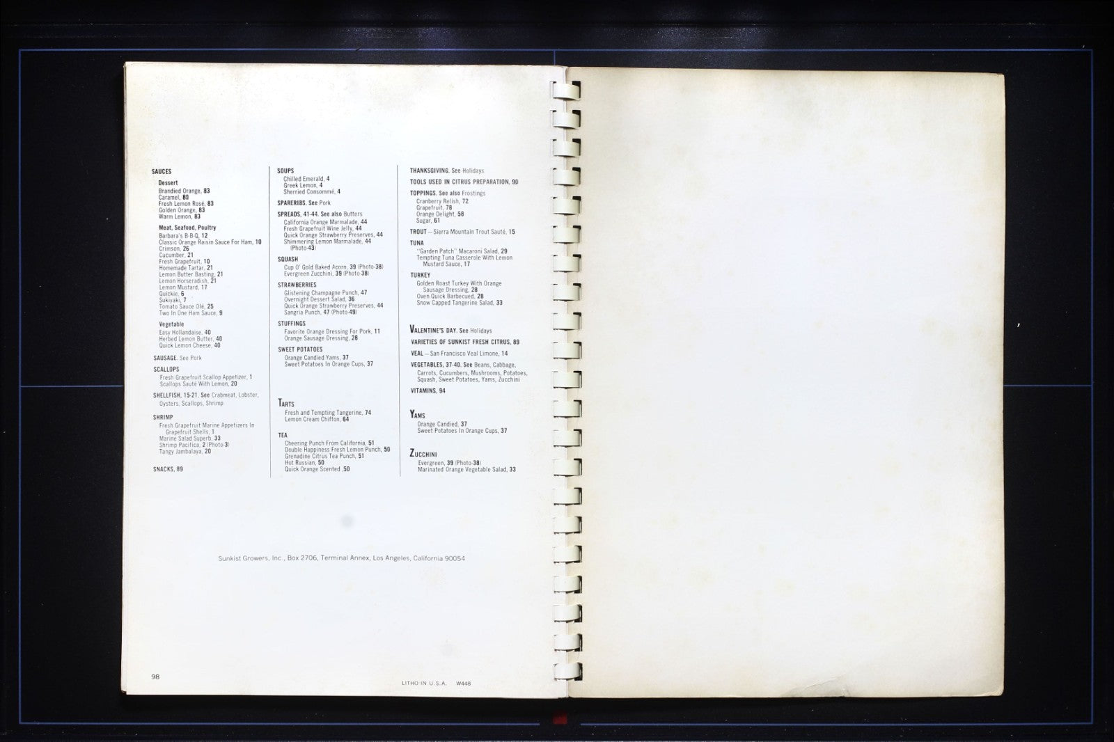 Sunkist Cookbook (1968) - Vintage Citrus Recipes - Softcover Cook Book