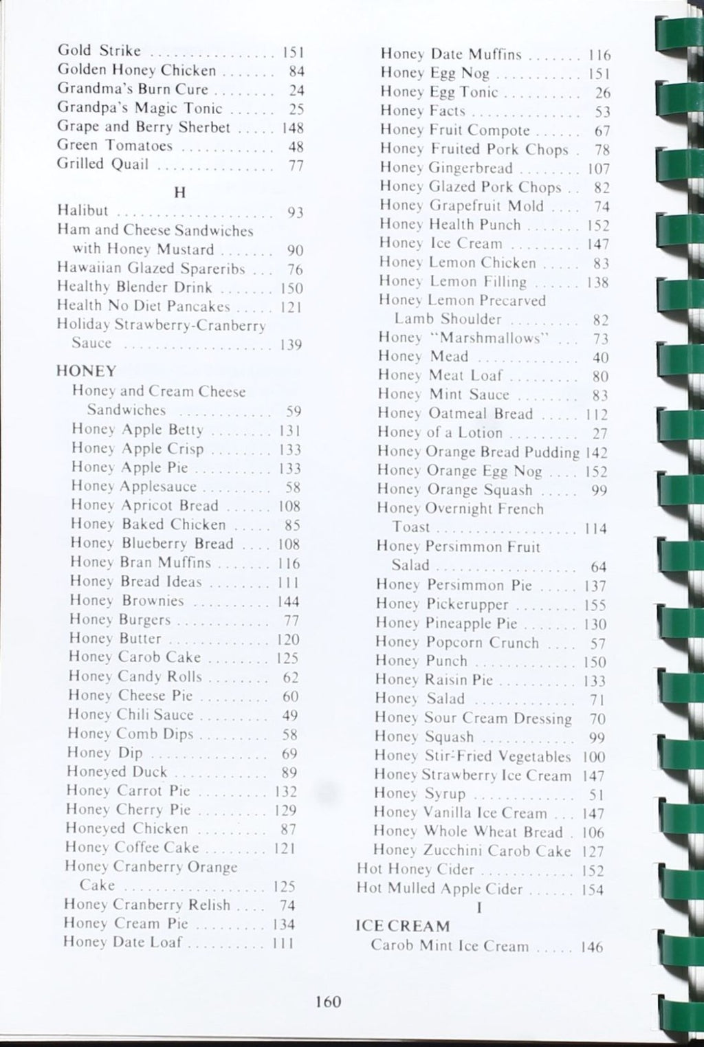 Here's to you, Honey! - Sugarless Cookbook - Joe Parkhill - Plastic Comb Binding