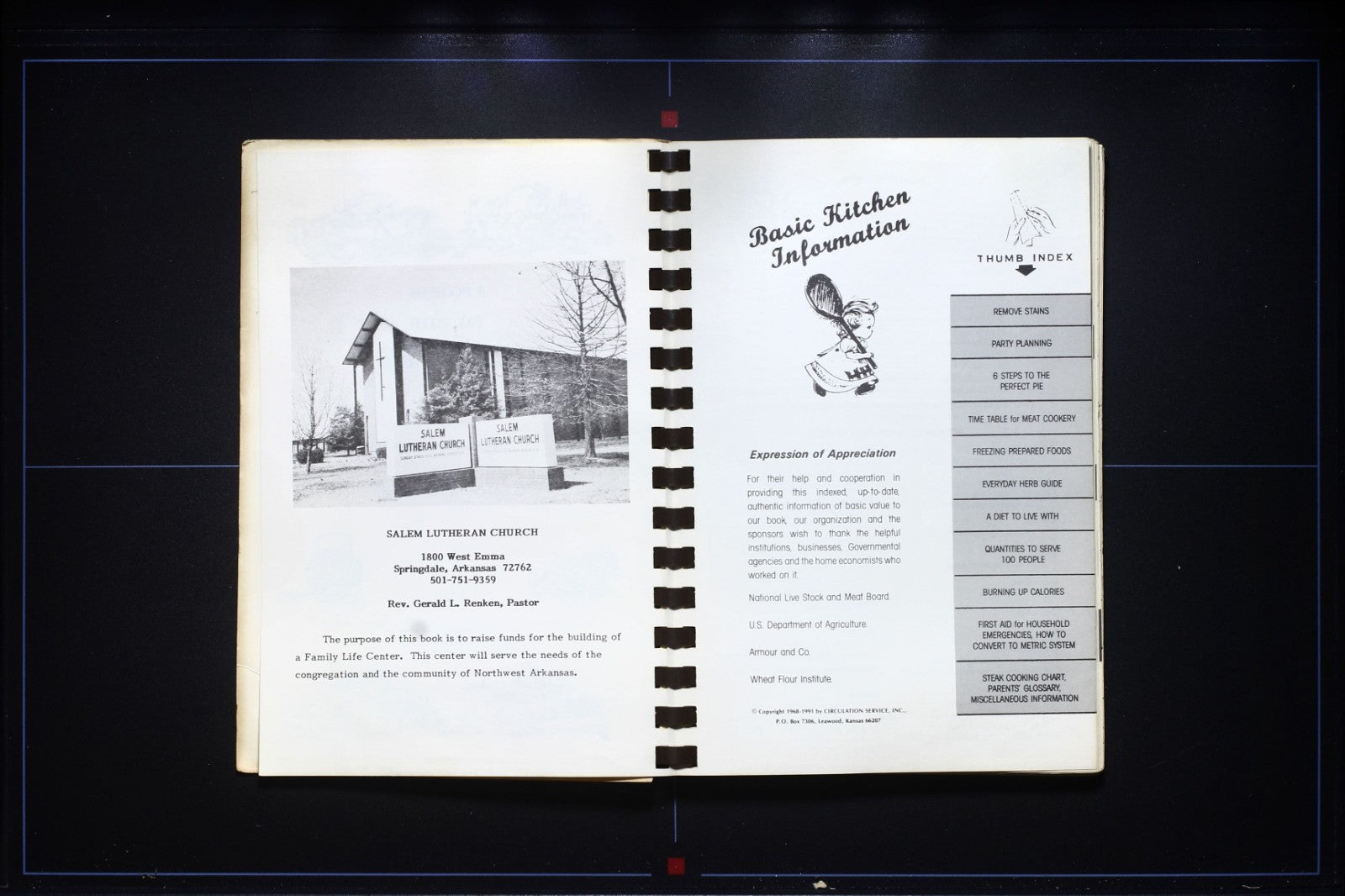 Salem Lutheran Church Cookbook (1991) - Springdale, Arkansas - Vintage Recipes