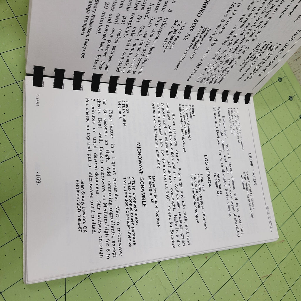 Tastes of Summers Past Cookbook (1989) 38th Square Dance Convention OKC Oklahoma