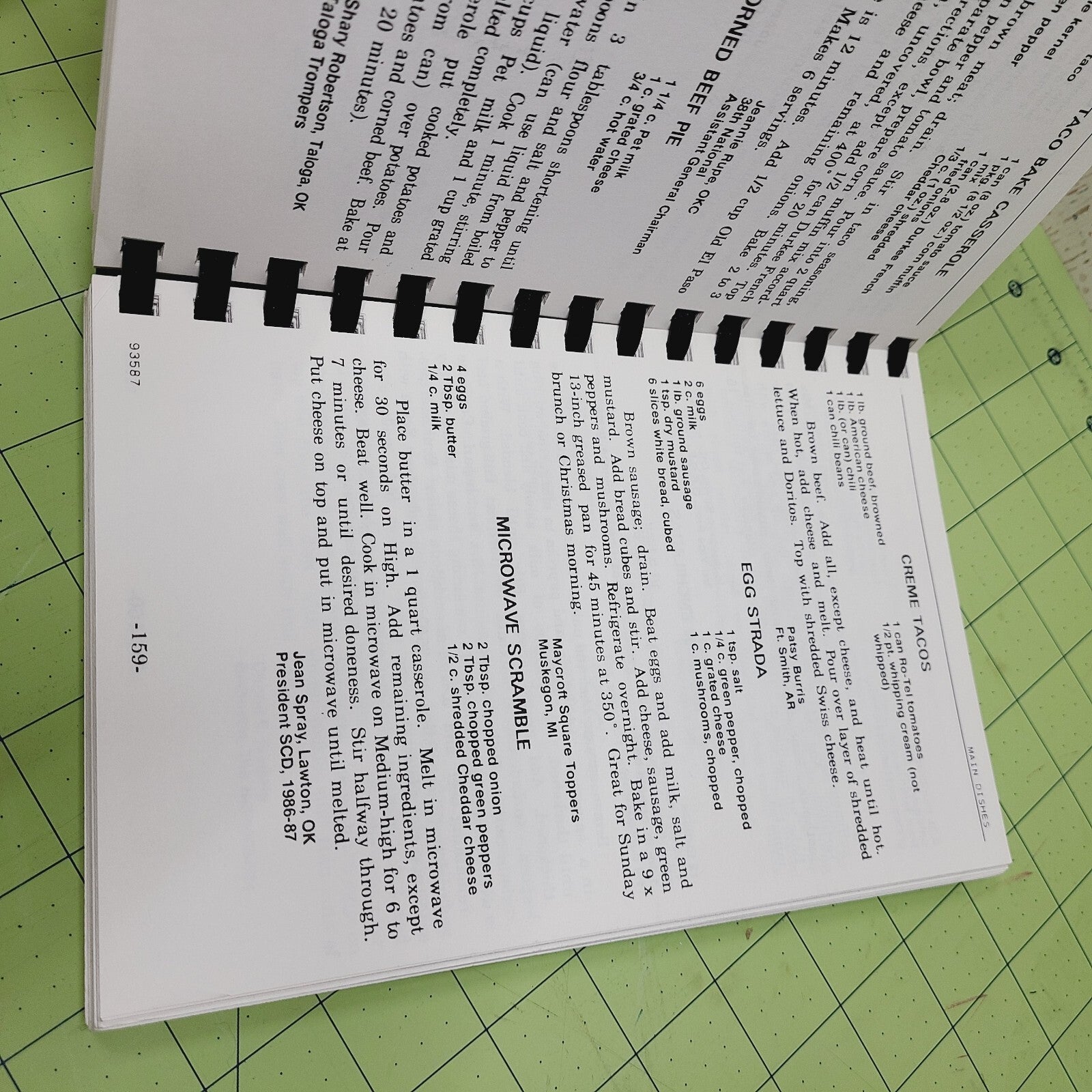 Tastes of Summers Past Cookbook (1989) 38th Square Dance Convention OKC Oklahoma