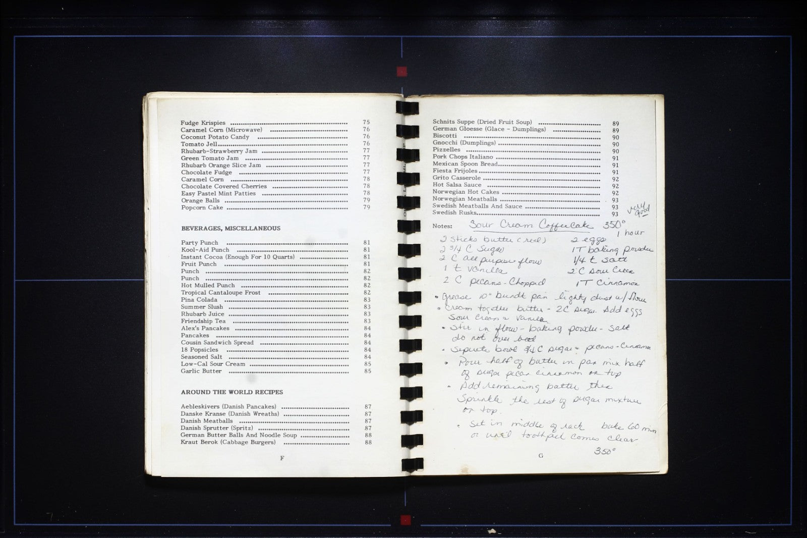 Sharing Recipes Cookbook - Unknown Locale - Vintage Desserts, See Index