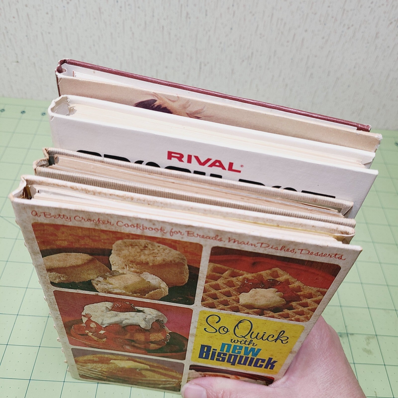 Lot of 4 - Spiral Cookbooks - Vintage: Hershey's, Bisquick, Betty Crocker, Rival