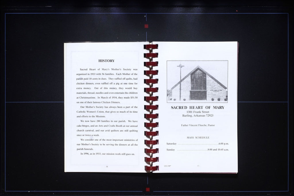 Sacred Heart of Mary Cookbook (1996) - Barling, Arkansas - 