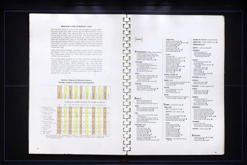Sunkist Cookbook (1968) - Vintage Citrus Recipes - Softcover Cook Book