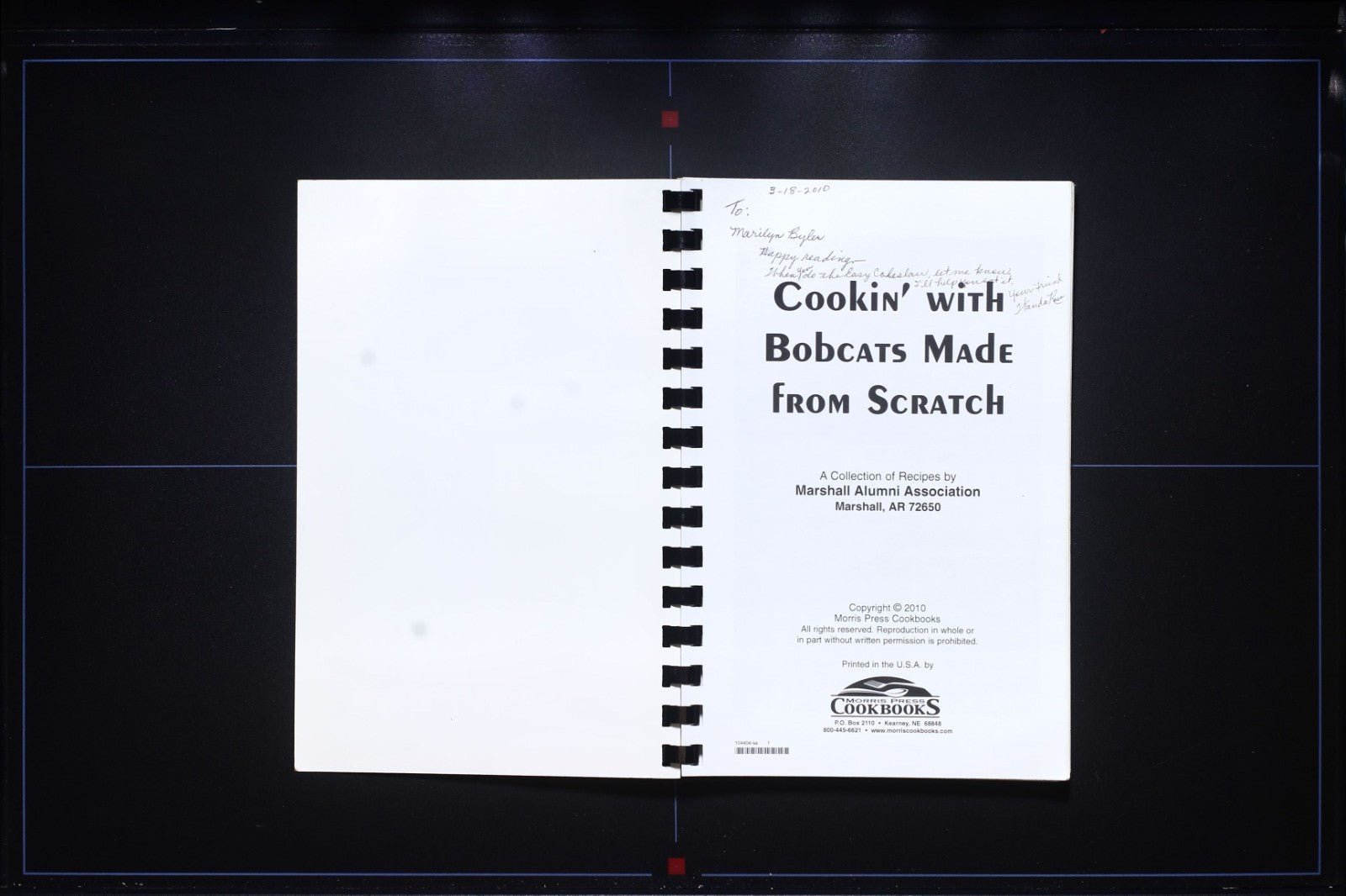 Marshall High School Bobcats Cookbook (2010) - Arkansas Recipes