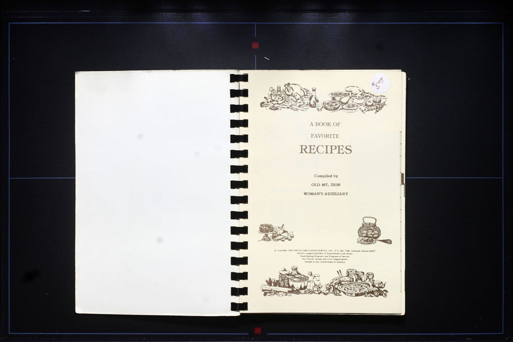 Old Mt. Zion Auxiliary Cookbook - Springdale, Arkansas - Vintage Recipes 