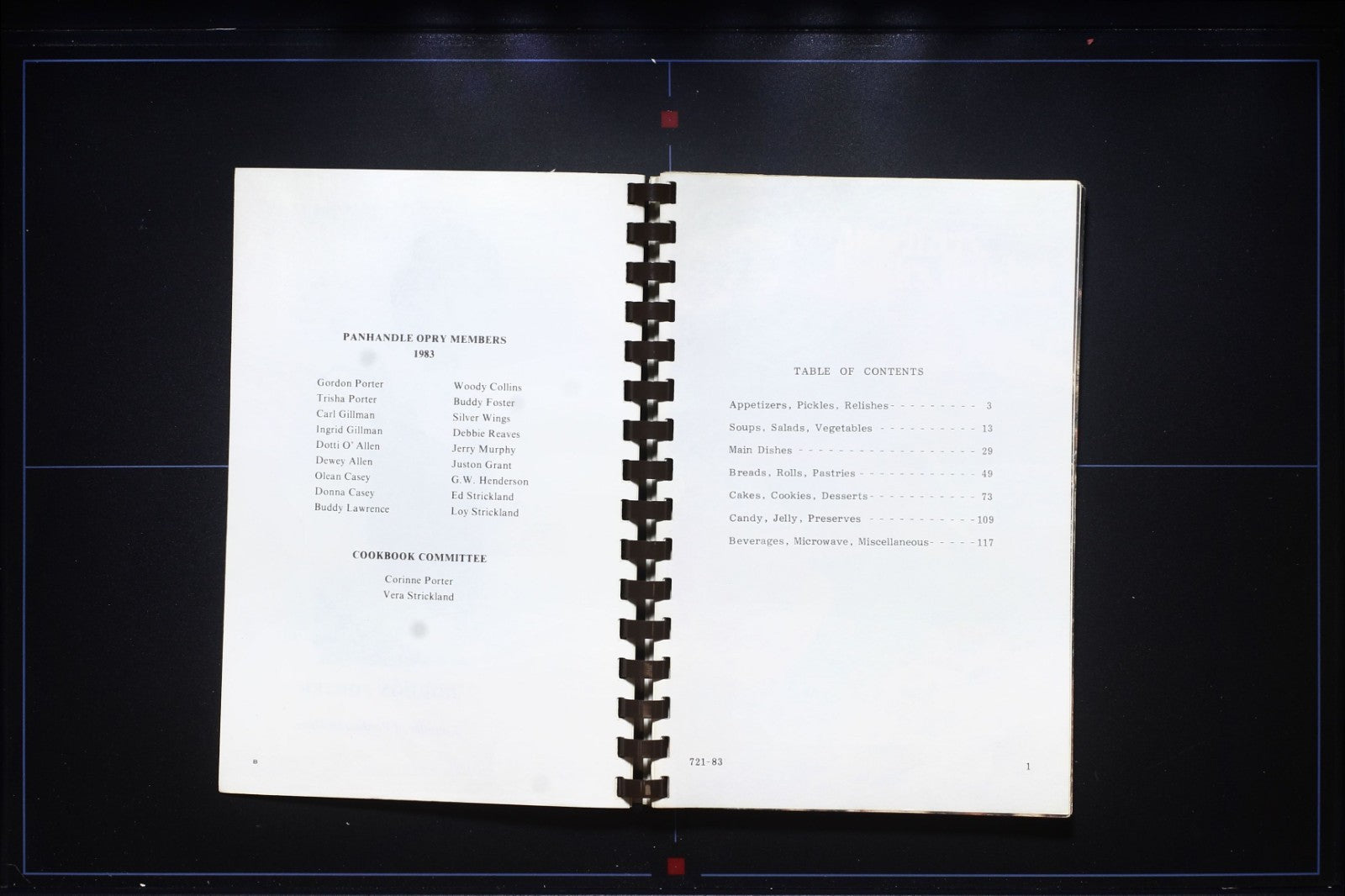 Panhandle Opry Cookbook (1983) - Mossy Head, Florida - Vintage Recipes