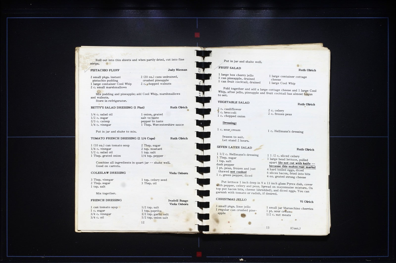 Sharing Recipes Cookbook - Unknown Locale - Vintage Desserts, See Index