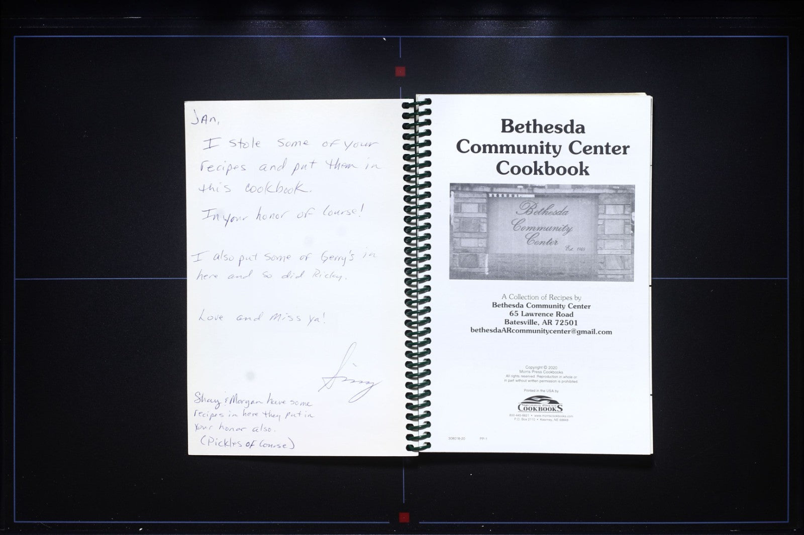 Bethesda Community Center Cookbook (2020) - Arkansas - Contemporary Recipes