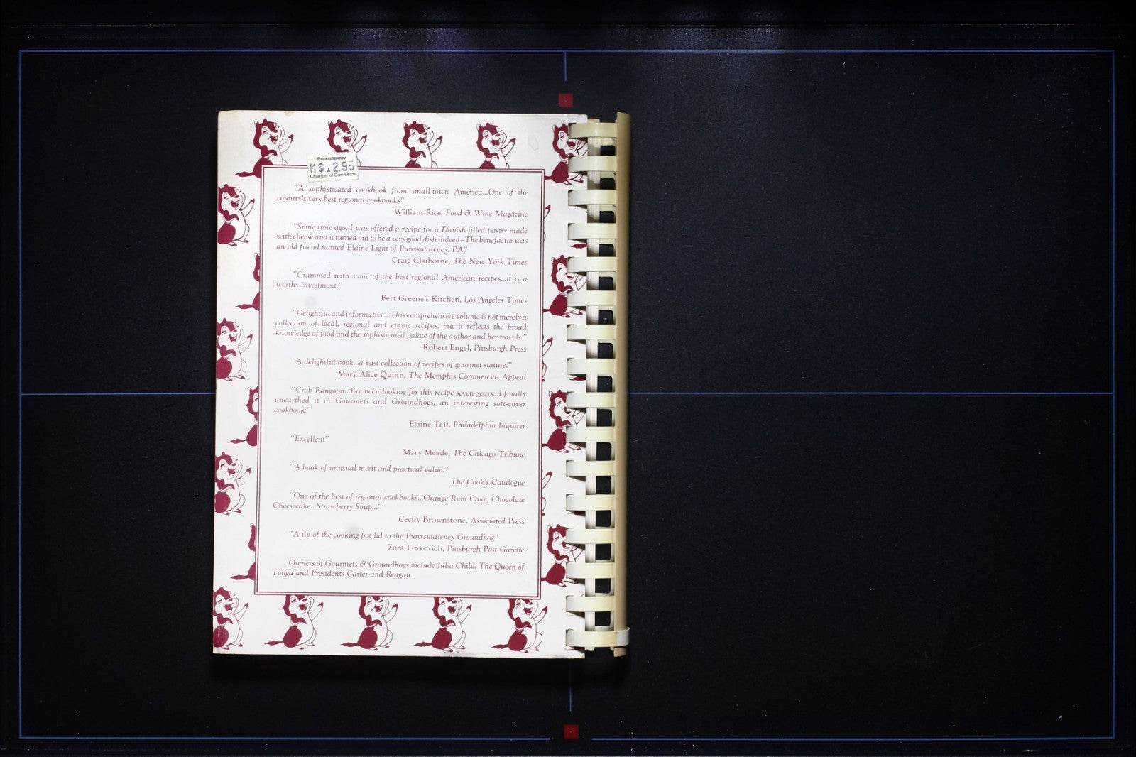 Gourmets & Groundhogs Cookbook - Easter Seal Society - Pennsylvania - Vintage