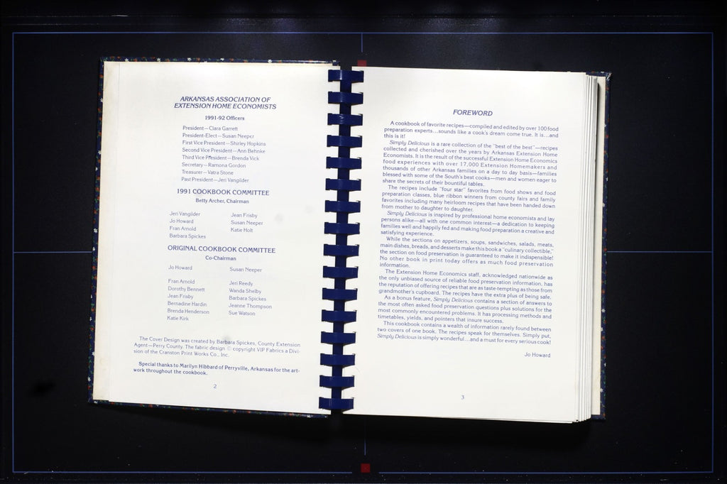 Simply Delicious (1992) Cookbook - Arkansas Extension Recipes - Vintage 90s