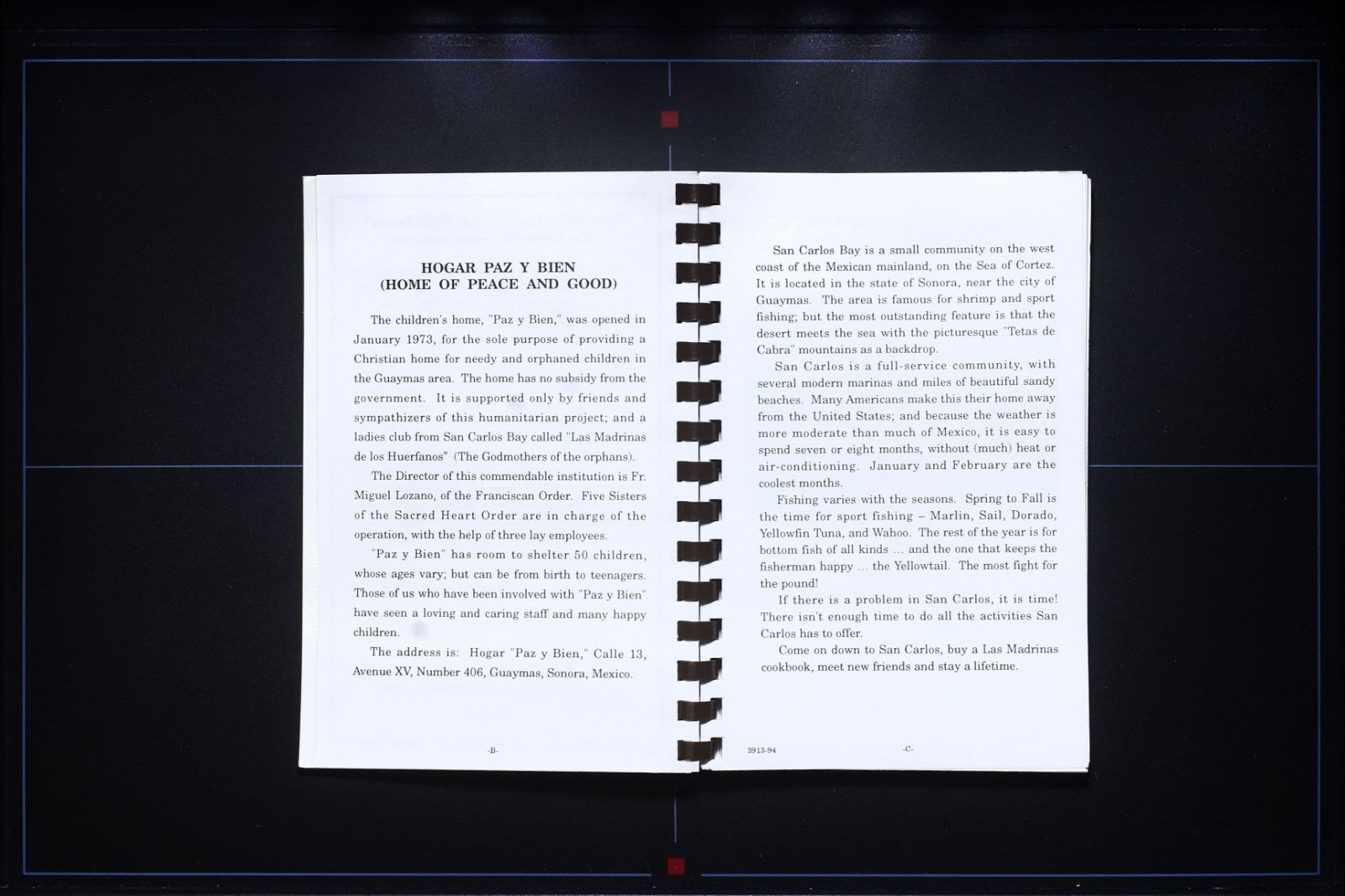 Grandmothers of the Orphans Cookbook - San Carlos Bay, Mexico - Vintage Recipes