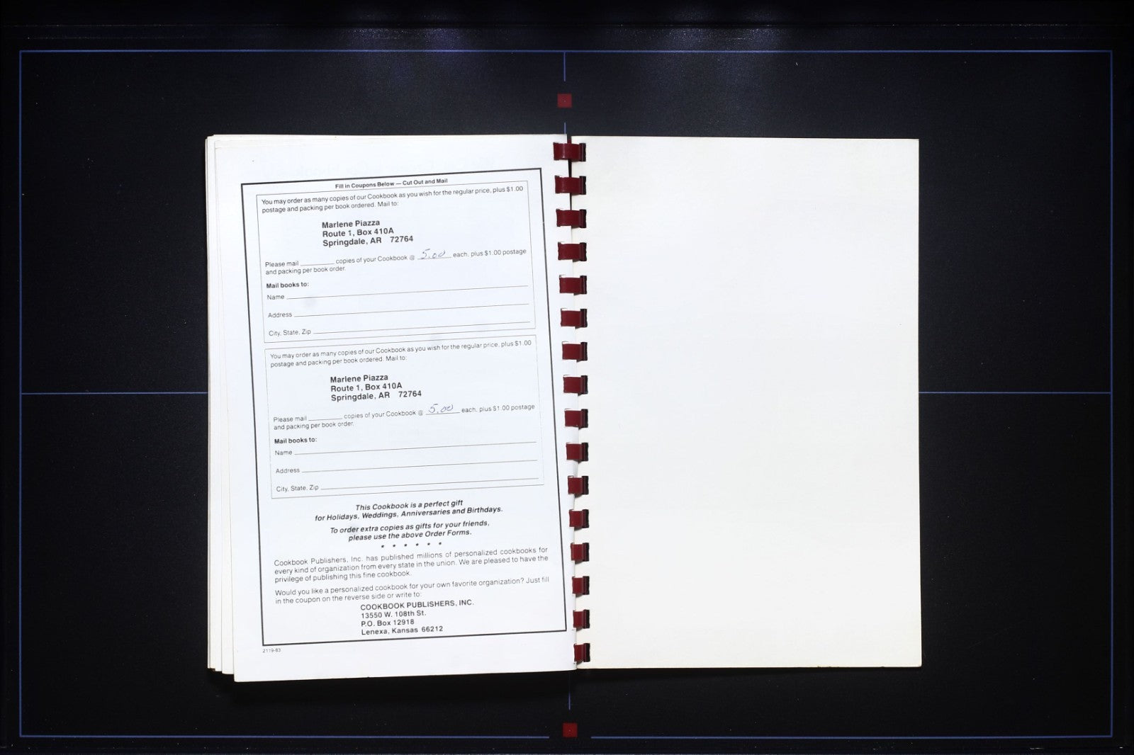 St. Joseph's Altar Society Cookbook (1983) - Tontitown, Arkansas Recipes