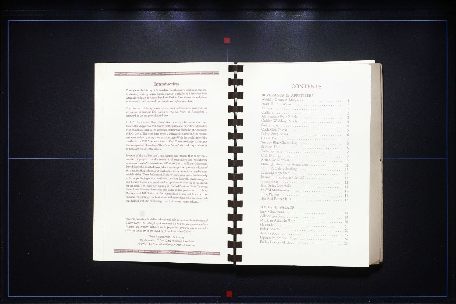 Great Recipes from the Colony (1993) - Atascadero - California Recipes Cookbook