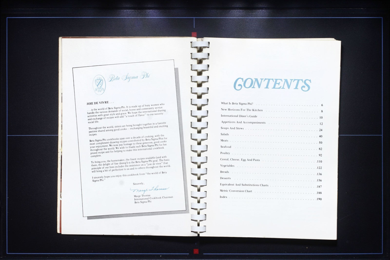 Recipes from the world of Beta Sigma Phi International - Vintage Cookbook 