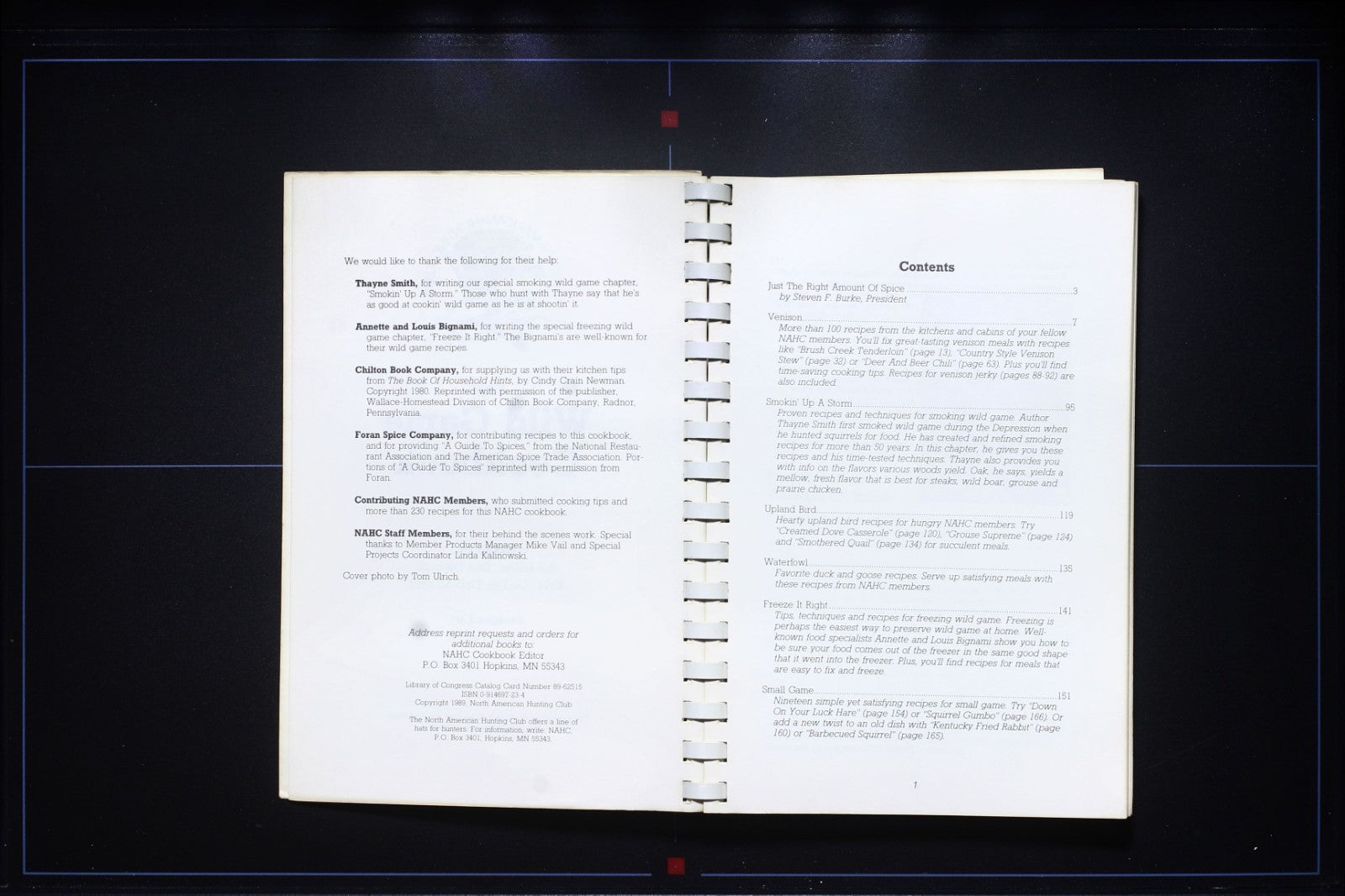 NAHC Wild Game Cookbook - North American Hunting Club Recipes - Vintage