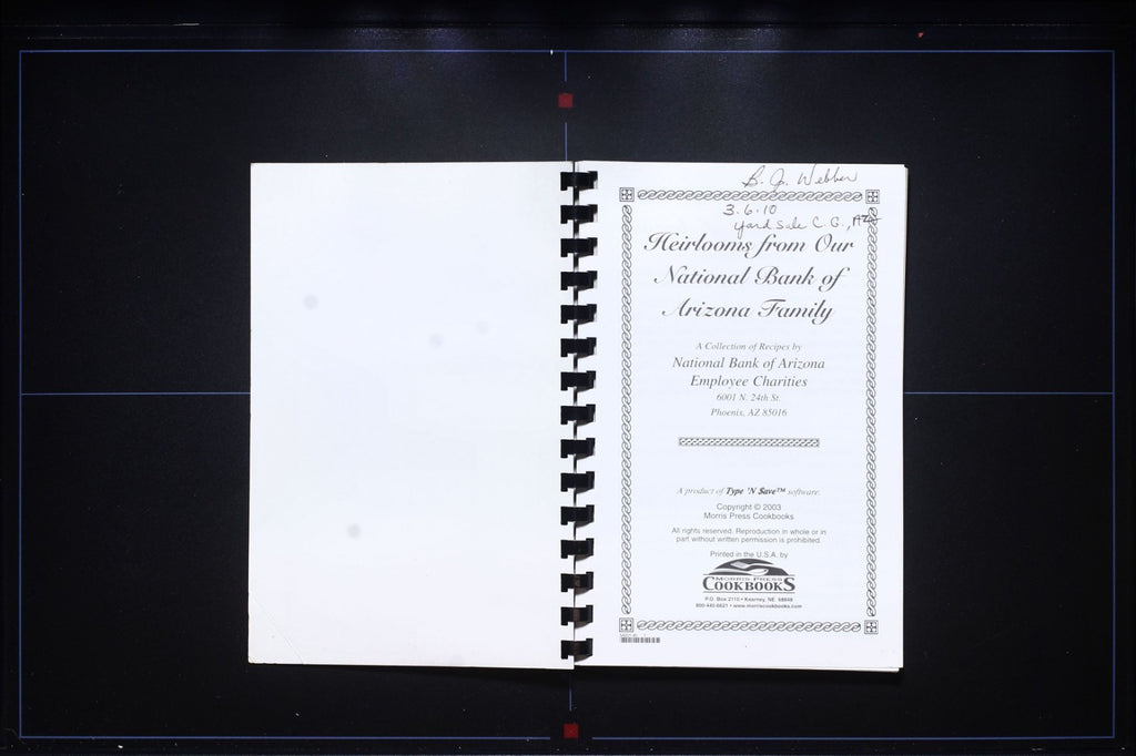 National Bank of Arizona Cookbook (2003) - Phoenix, AZ Community Recipes