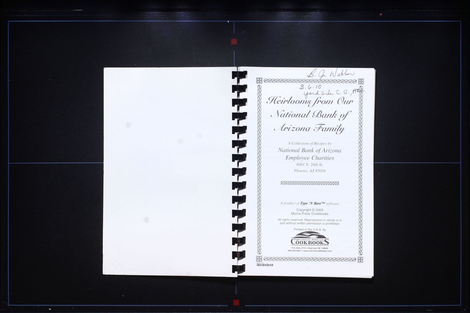 National Bank of Arizona Cookbook (2003) - Phoenix, AZ Community Recipes