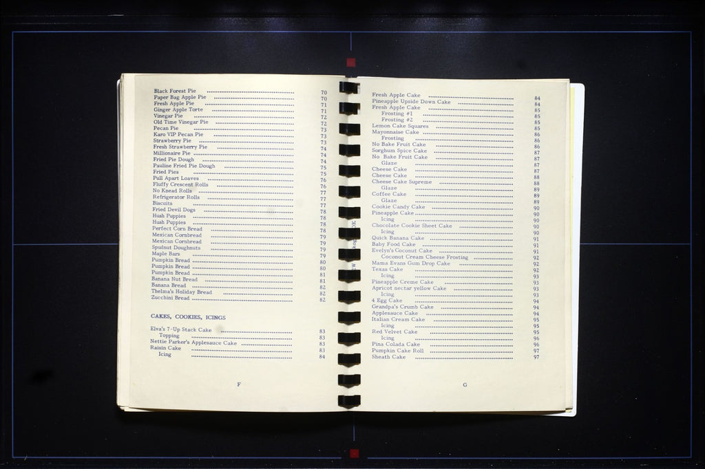 Ott & Vina (Evans) Thomas Cookbook (1988) - Family Recipes