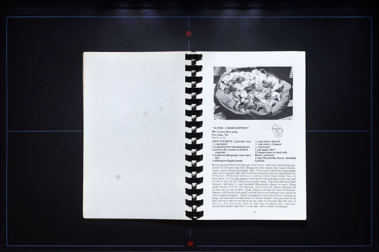 Wisconsin Beef Cook-Off Cookbook (1985) - Vintage Recipes - Meats