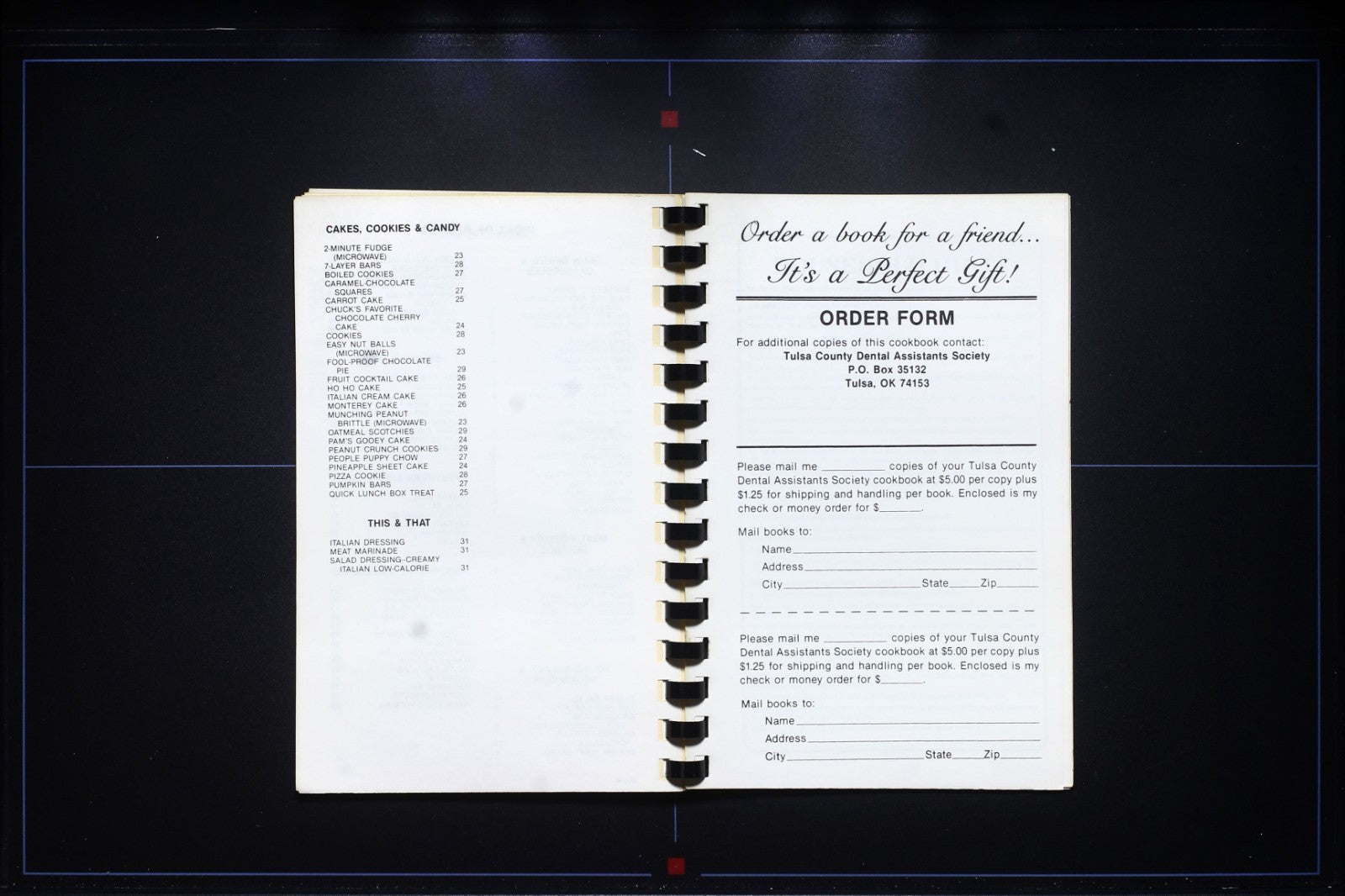 Tulsa County Dental Assistant Society Cookbook (1990) - Oklahoma Vintage Recipes