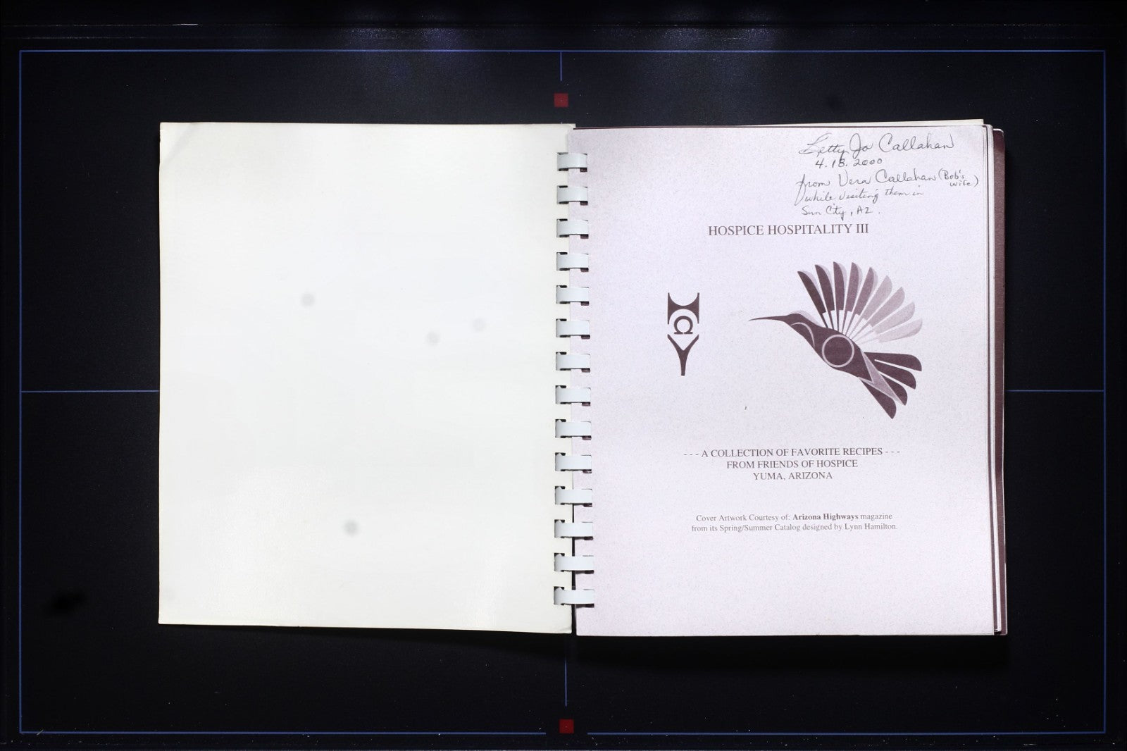 Hospice Hospitality III Cookbook (1993) - Yuma, Arizona - Southwest Recipes