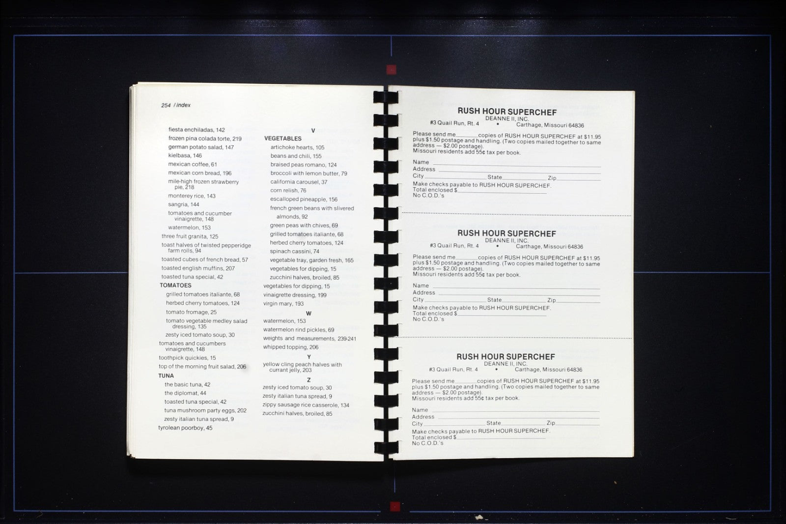 Rush Hour Superchef! Cookbook (1983) - Carthage, Missouri - Ozark Recipes