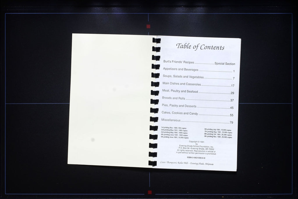 Evening Shade Cookbook (1991) - Burt Reynolds Recipes - Vintage Arkansas