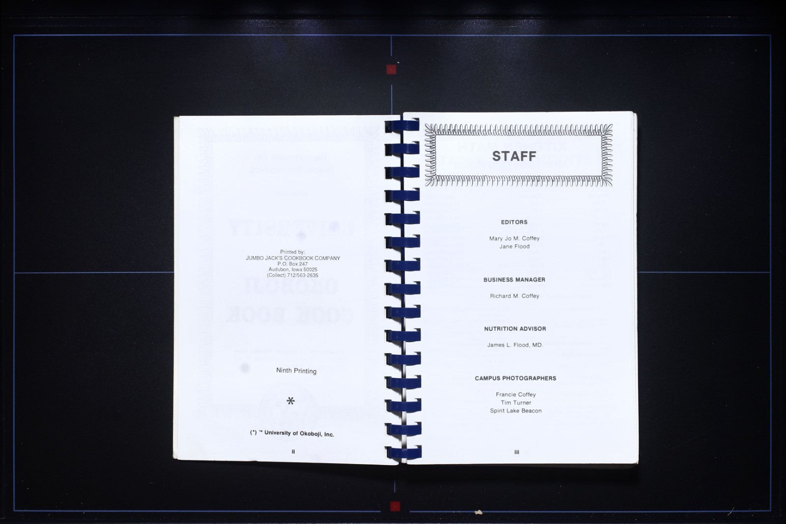 University of Okoboji Cookbook (1980) - Iowa - Vintage Recipes 