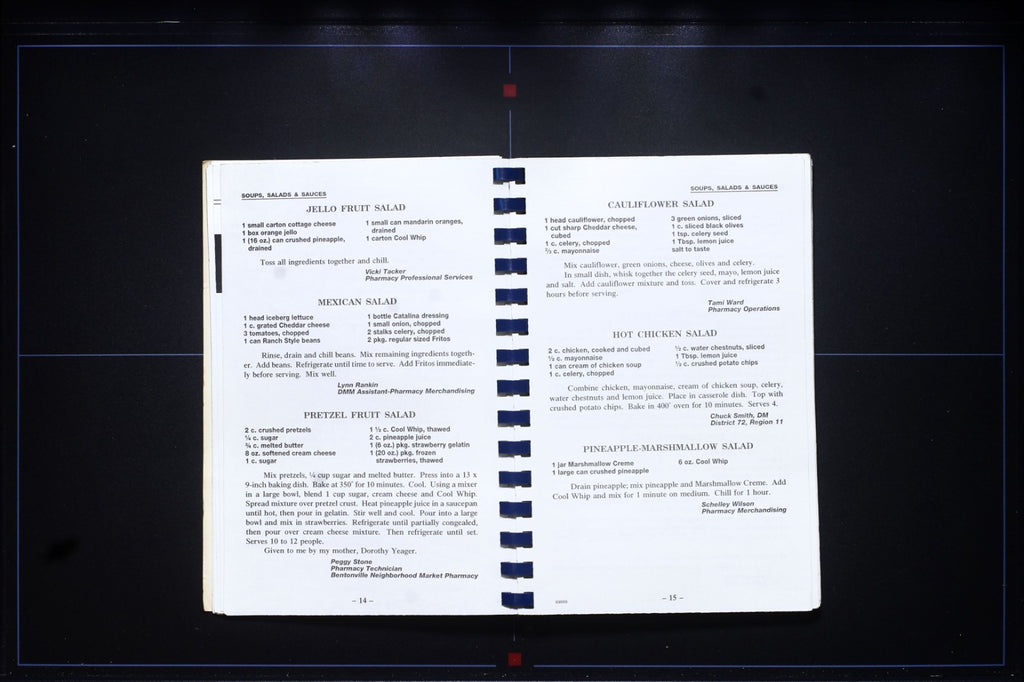 Walmart Pharmacy Division Cookbook - Bentonville, Arkansas - Vintage Recipes 90s