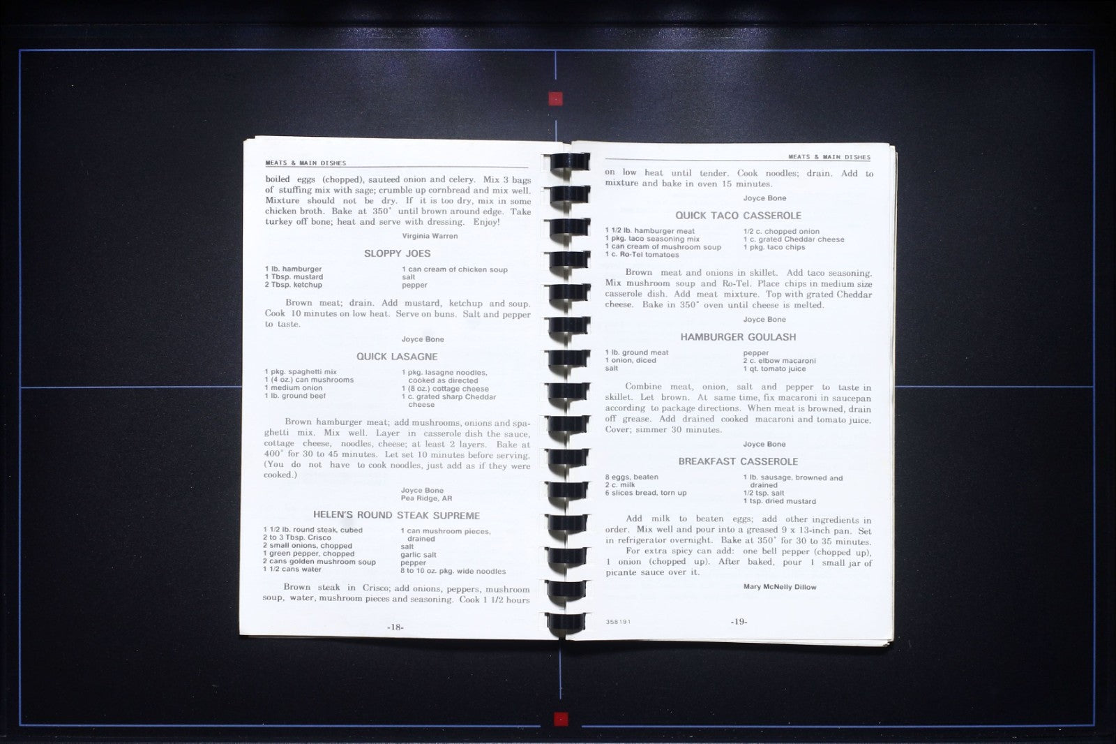 McNelly Roots - Vintage Plastic Comb Binding Cookbook