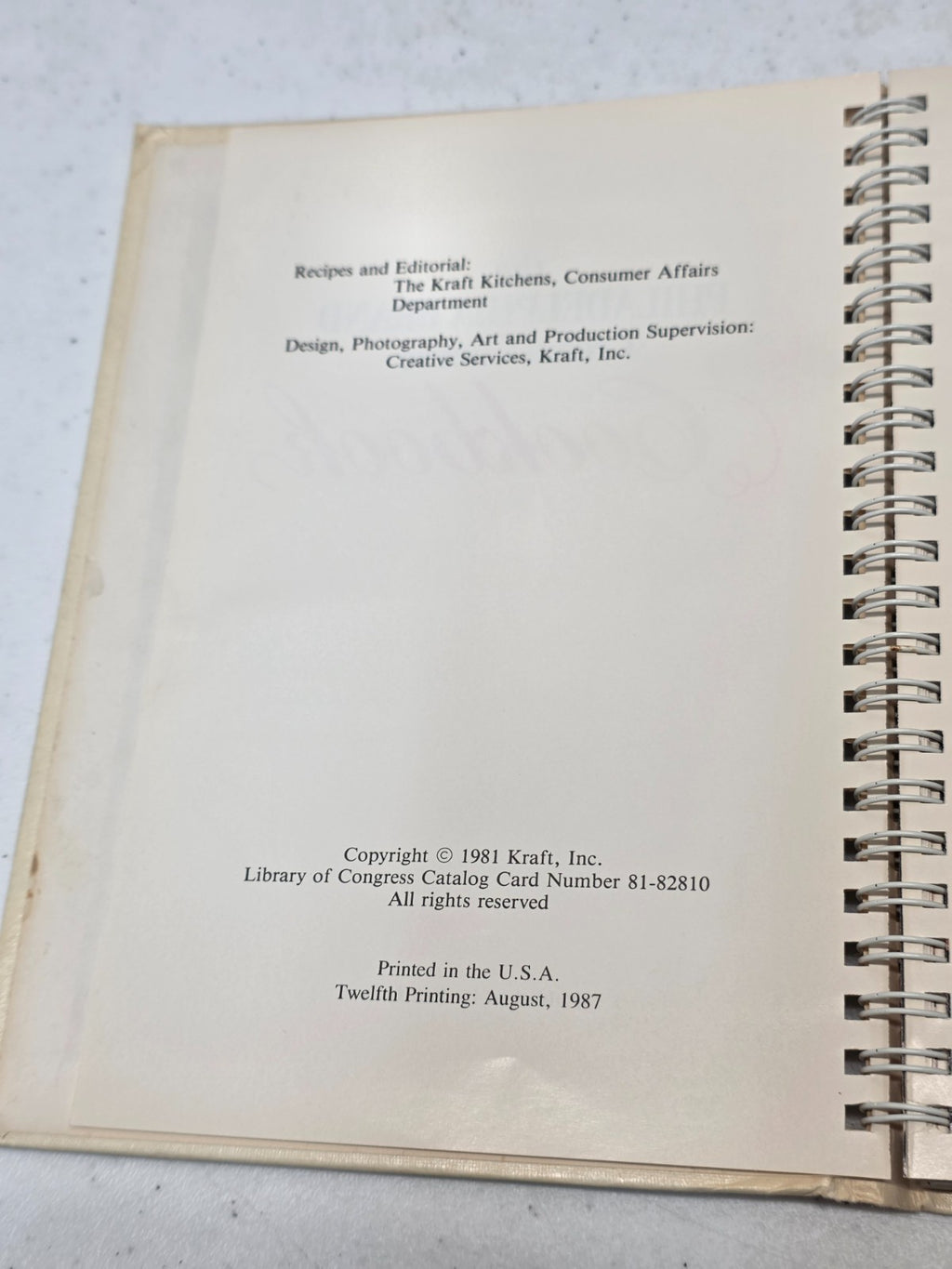 The Philadelphia Brand Cream Cheese Cookbook Twelfth Printing 1987