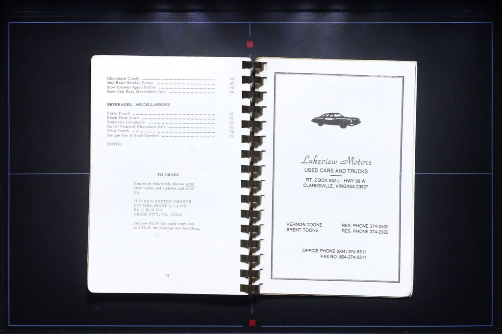 Favorite Recipes - Jeffress Baptist Church (1992) - Virginia Cookbook