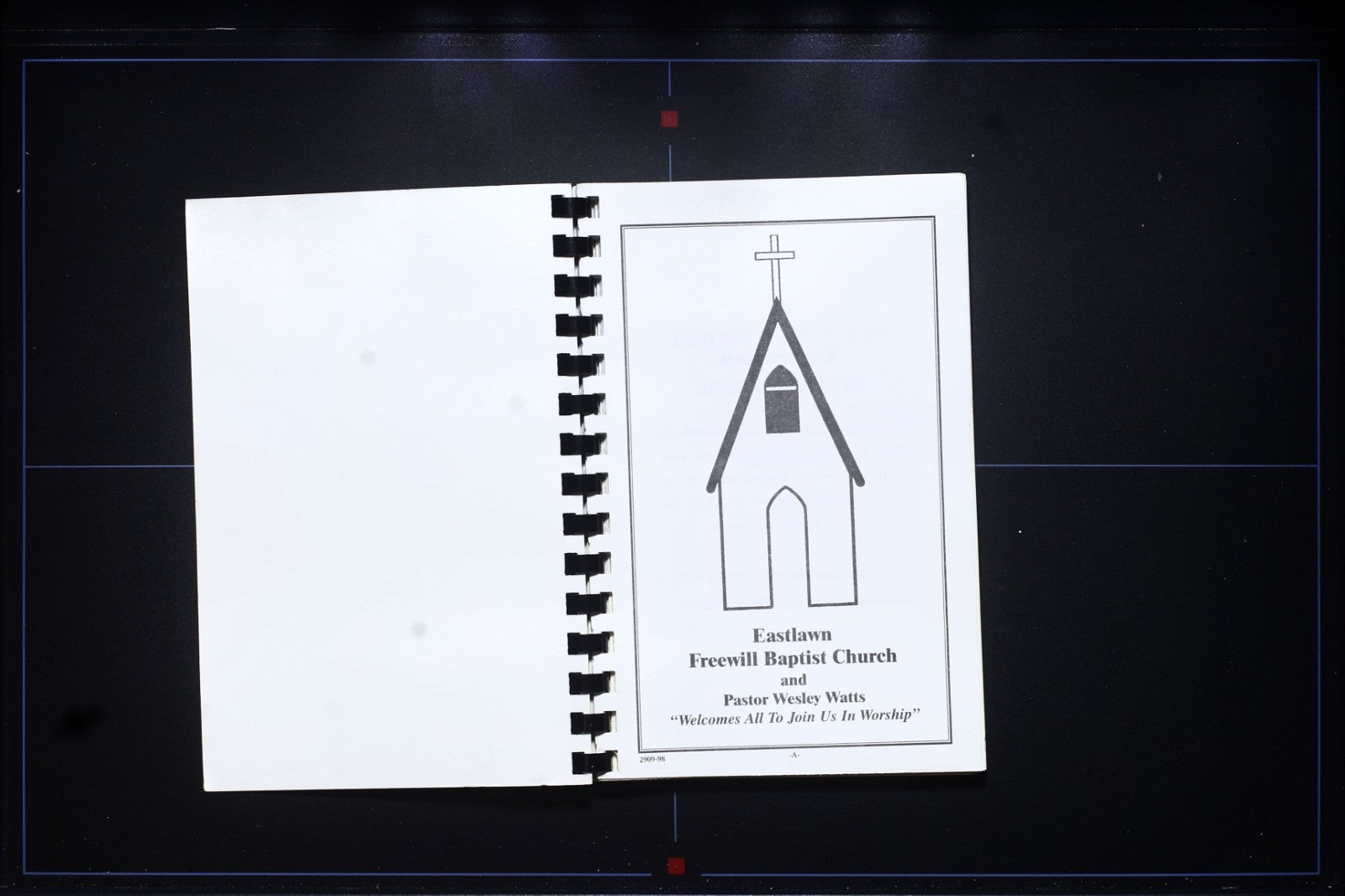 Eastlawn Freewill Baptist Church Cookbook - Unknown Locale - Thin Book