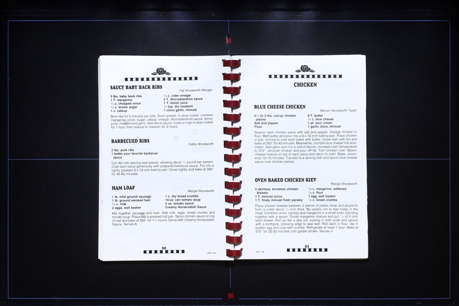 Woodworth Kitchen Recipes Family Cookbook (1999) - Canon City, Colorado