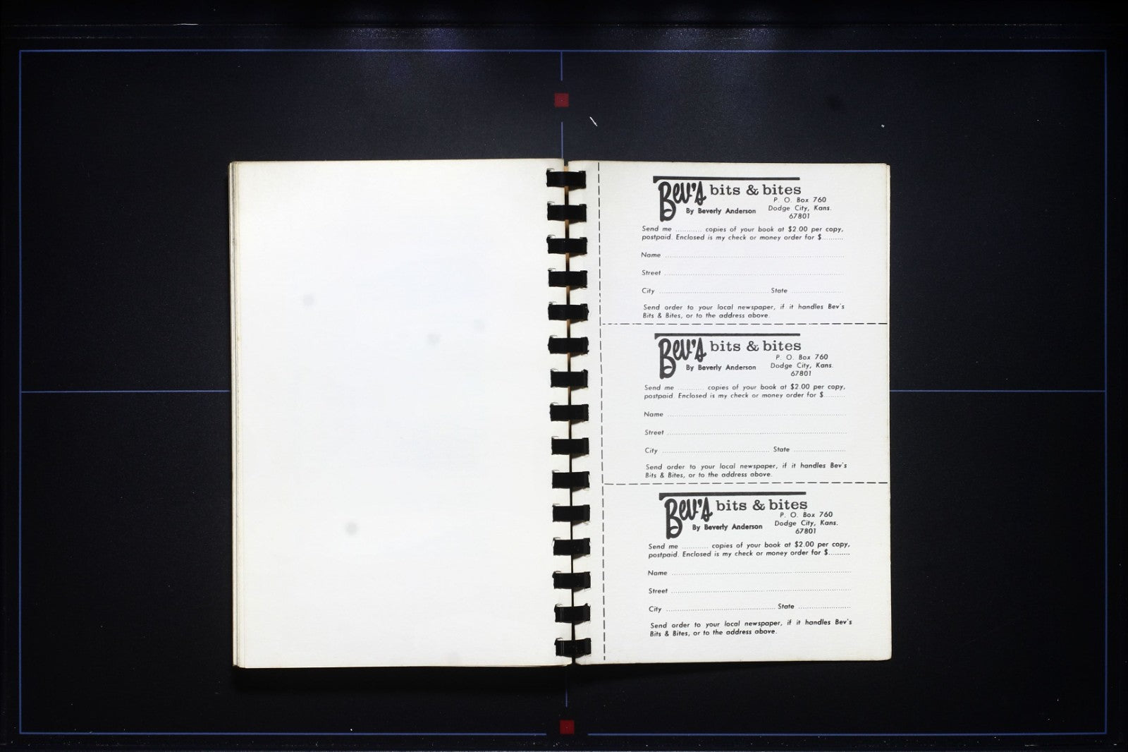 Bev's Bits & Bites III Cookbook (1969) - Anderson, B. - Dodge City, Kansas