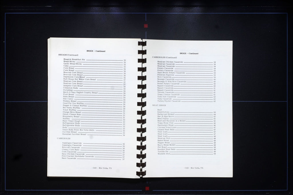 Rio Vista Civic Center Cookbook - Texas - Vintage Community Recipes