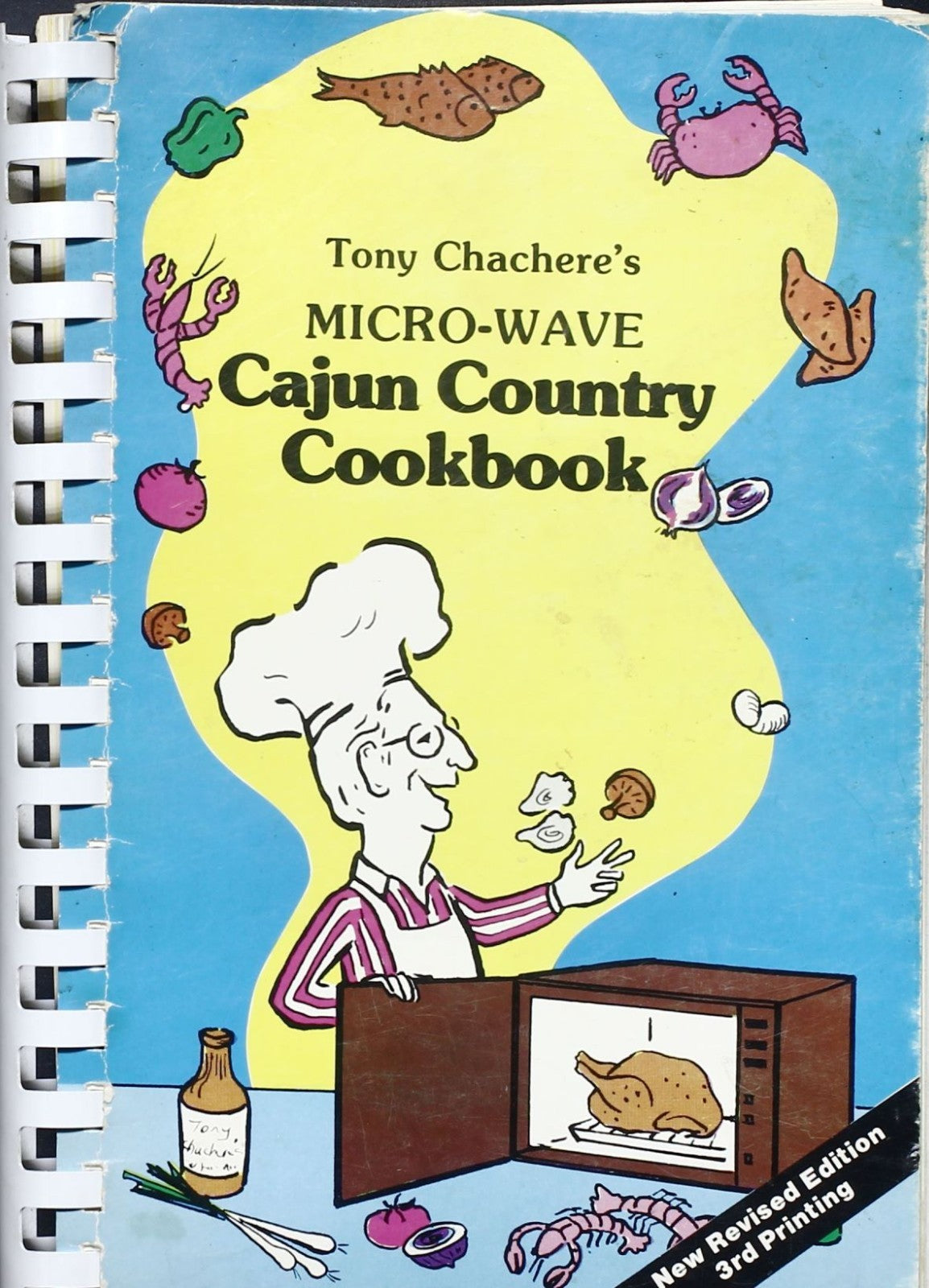 Tony Chachere's Microwave Cajun Country Cookbook - Plastic Comb Binding