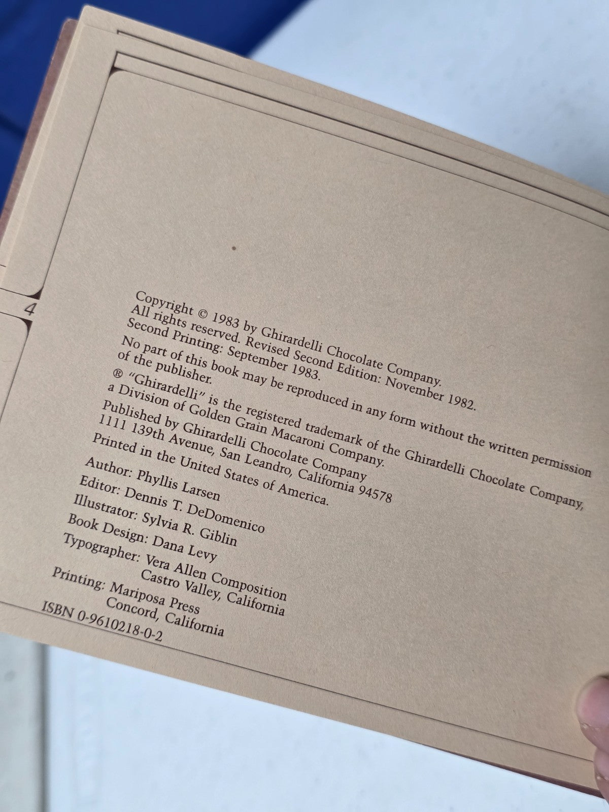 Ghirardelli Original Chocolate Cookbook - 0961021802, Paperback, Phyllis Larsen