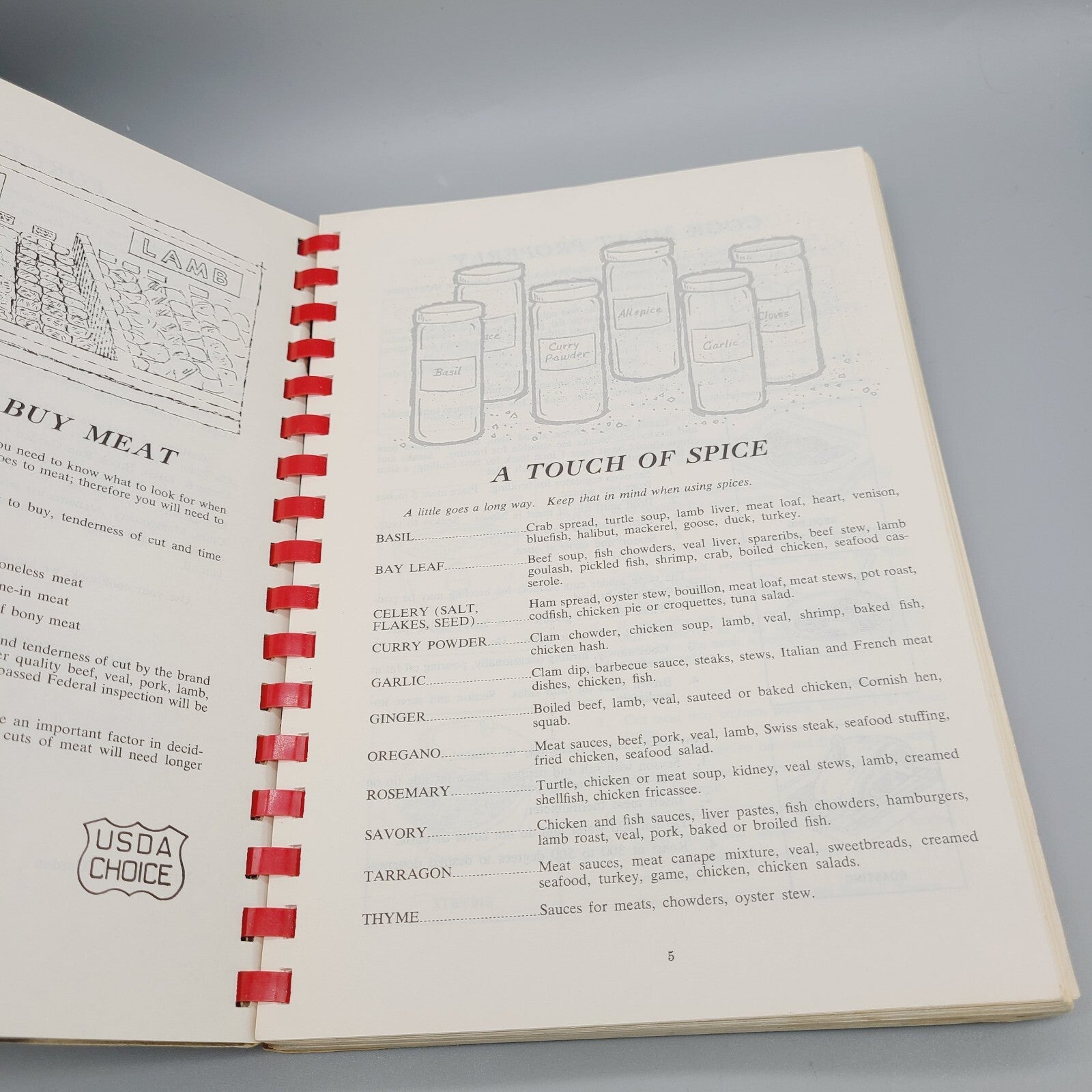 The Garden Club Cookbook Meats (1968) Montgomery Alabama - Vintage Spiral Bound