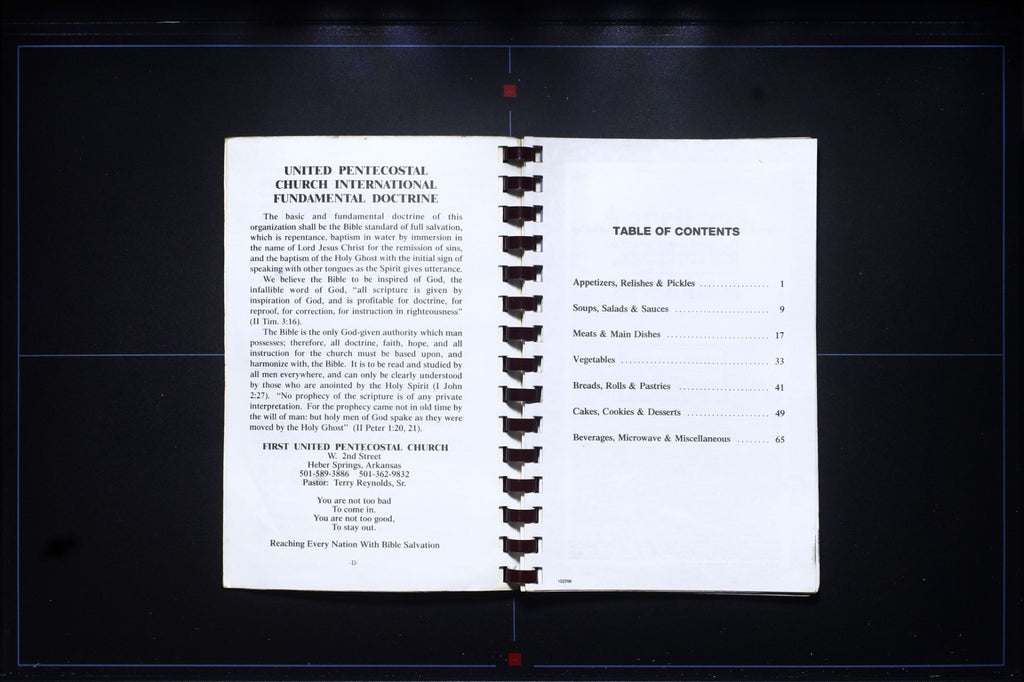 First United Pentecostal Church Cookbook - Heber Springs, Arkansas - Thin Book