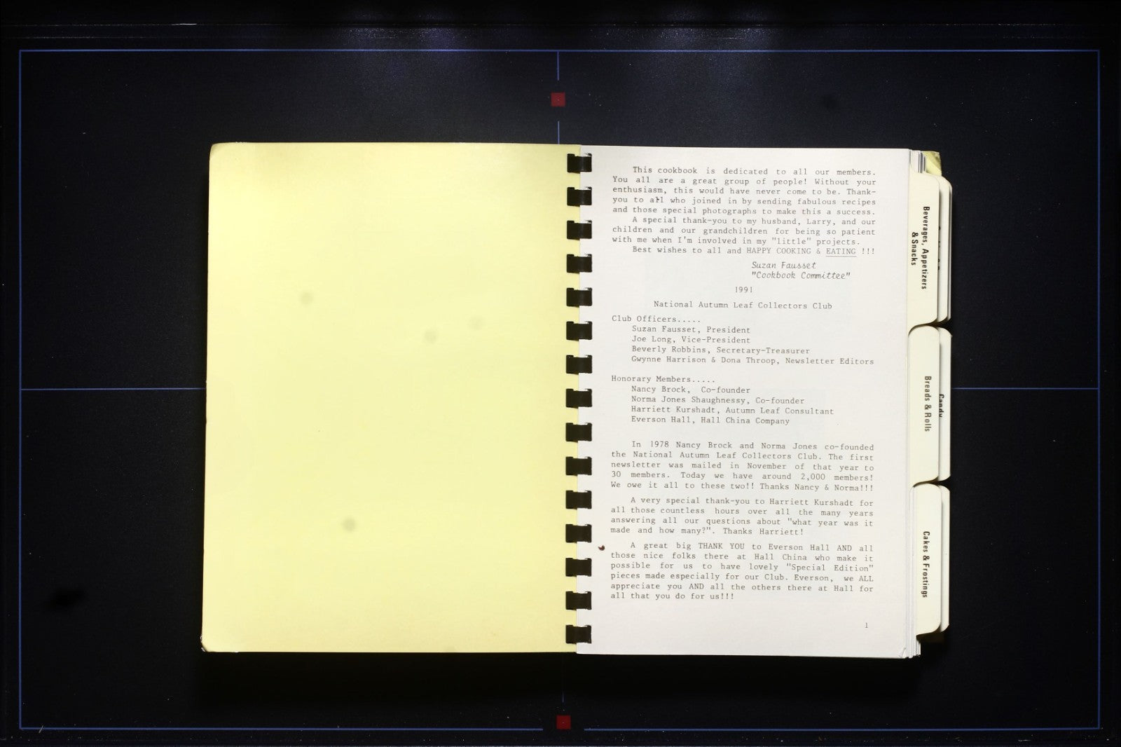 National Autumn Leaf Collectors Club Cookbook (1991) - Thick Vintage Recipes